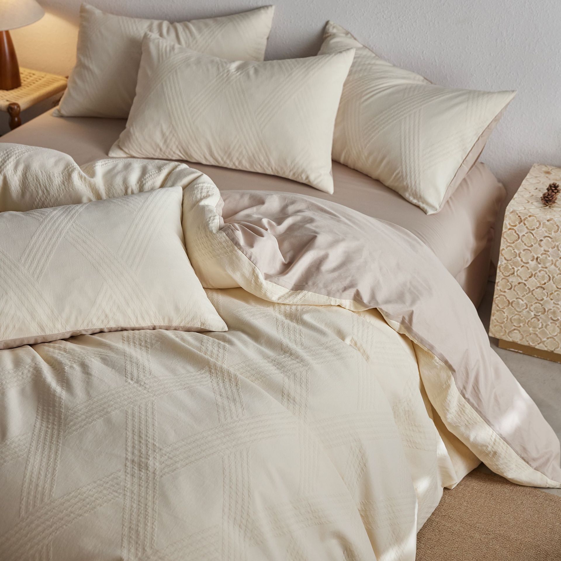 100-piece Xinjiang long-staple cotton all-cotton brocade jacquard four-piece set, high-end light luxury quilt cover and bed cover, pure cotton all-season style pic 6