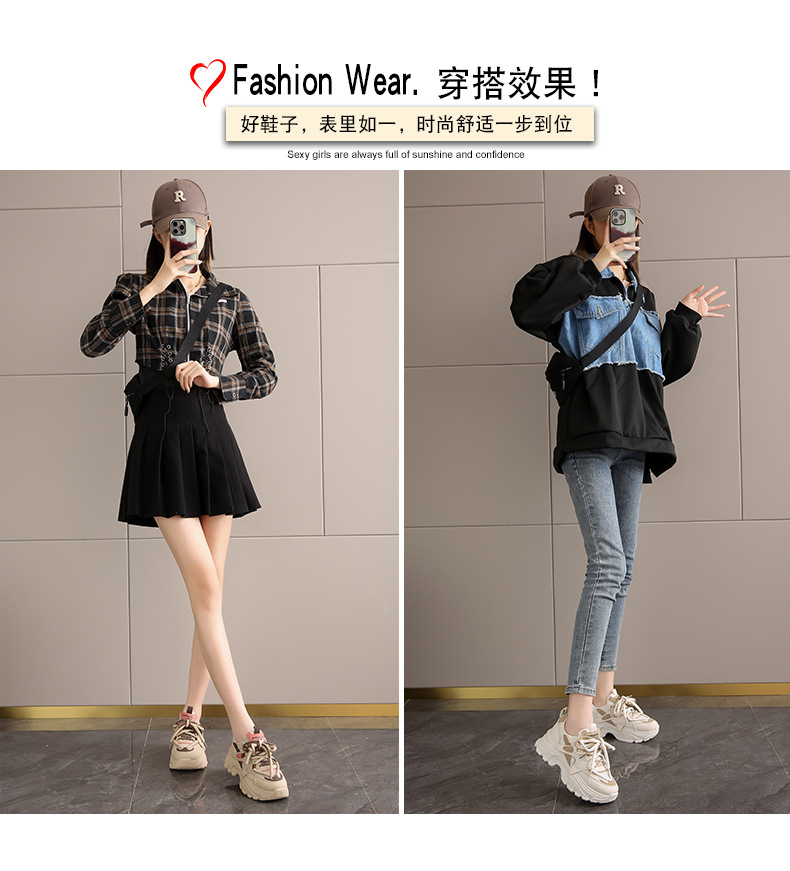 高级感莆田老爹鞋女2024年新款春夏透气显脚小码34软底运动跑步鞋详情3