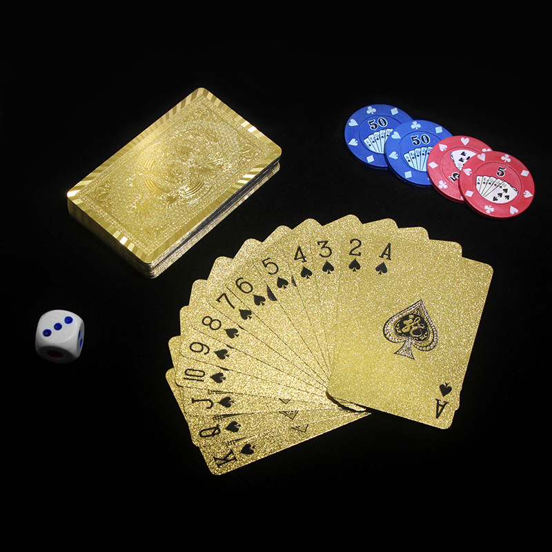 厂家现货新品金箔掼蛋防水耐磨龙行天下百家福休闲娱乐扑克牌详情7