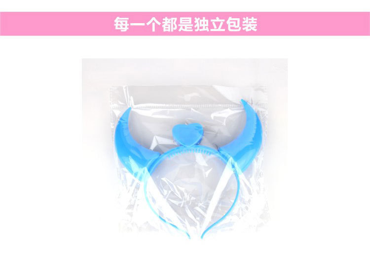 儿童节发光牛角头箍闪光发饰发箍发夹活动演出表演道具晚会幼儿园详情9