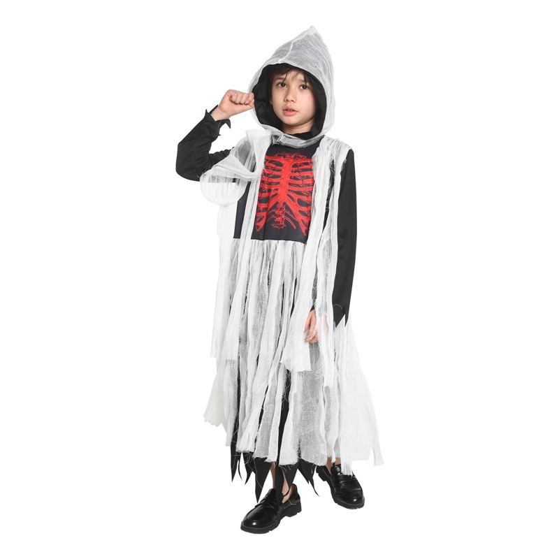 万圣节恐怖骷髅头披风斗篷服装道具鬼屋表演死神吓人鬼衣服B-0299详情3