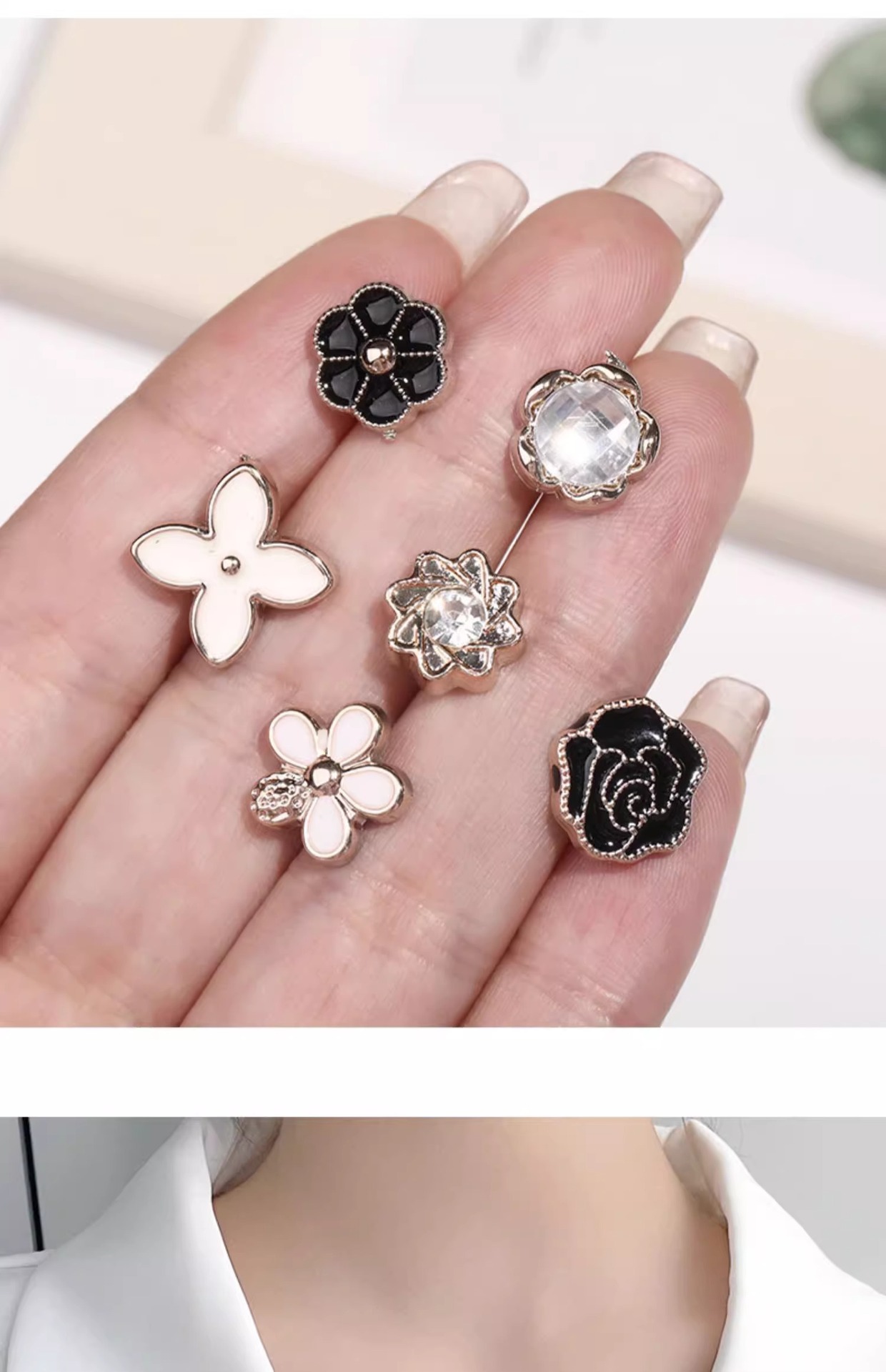 胸口防走光胸针扣暗扣免缝不伤衣扣针固定衣服裙子领口大改小神器详情30