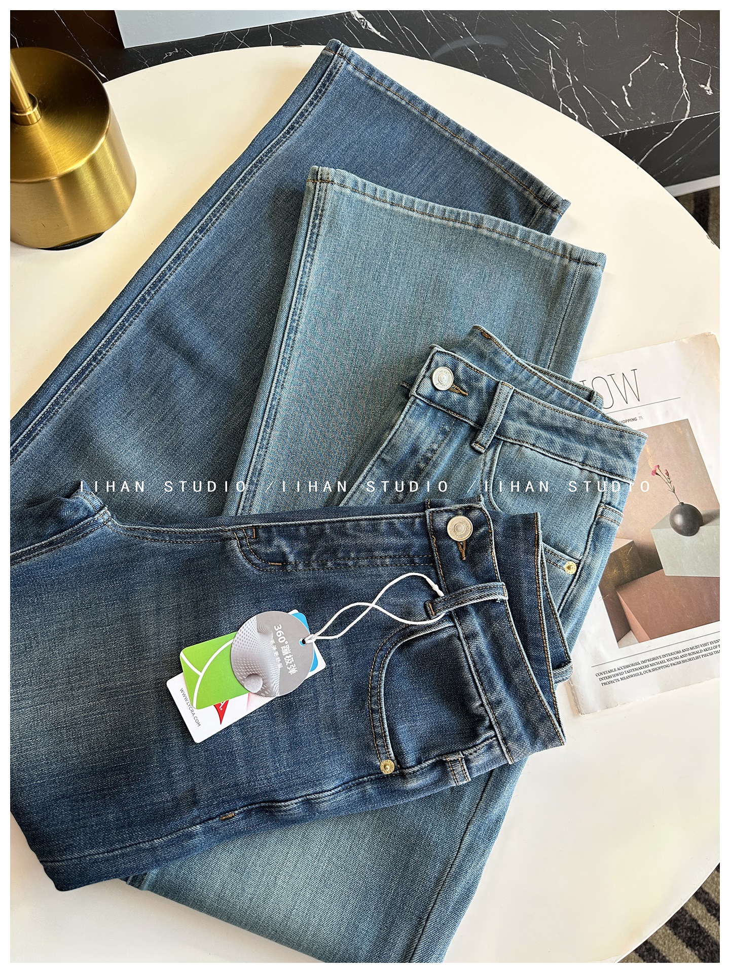 Original comic legs ~! High-waisted stretch flared jeans for women 2025 autumn new style, slimming and versatile long pants pic 21