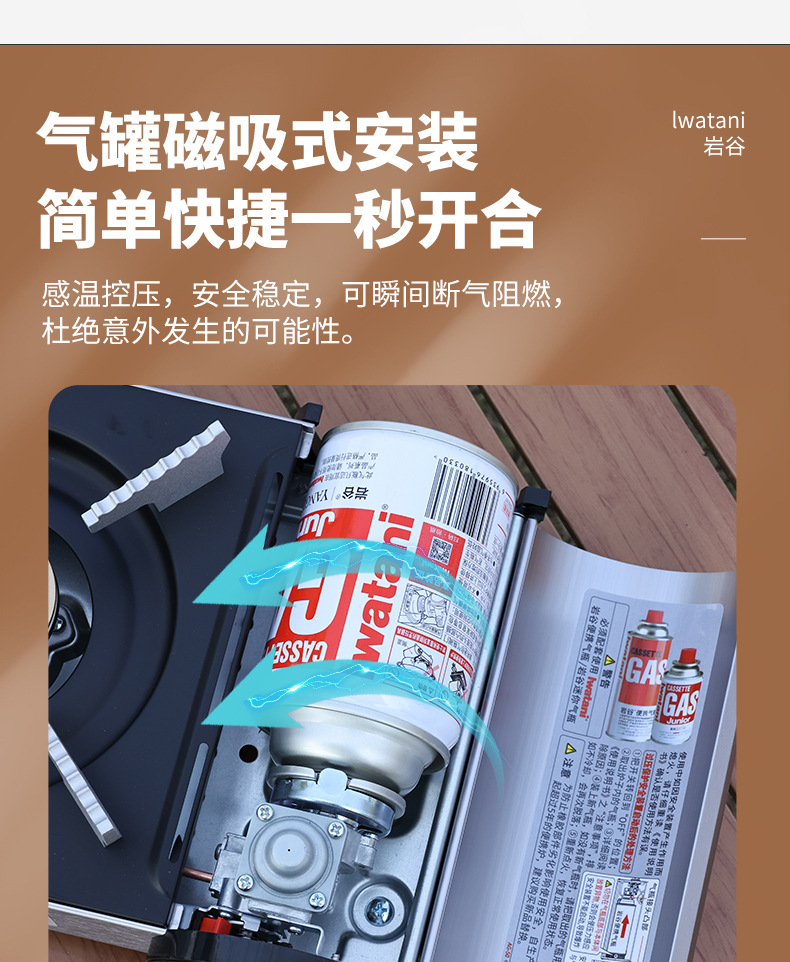 岩谷卡式炉ZM-1S迷你卡士炉便携烧烤炉子户外燃气卡磁炉卡斯炉详情13
