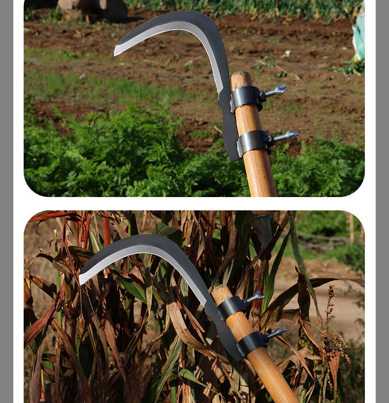 Manganese steel betel nut knife, agricultural tool, water plant cutting knife, high-altitude fruit picking, banana pruning, household weeding scythe, multi-functional pic 14