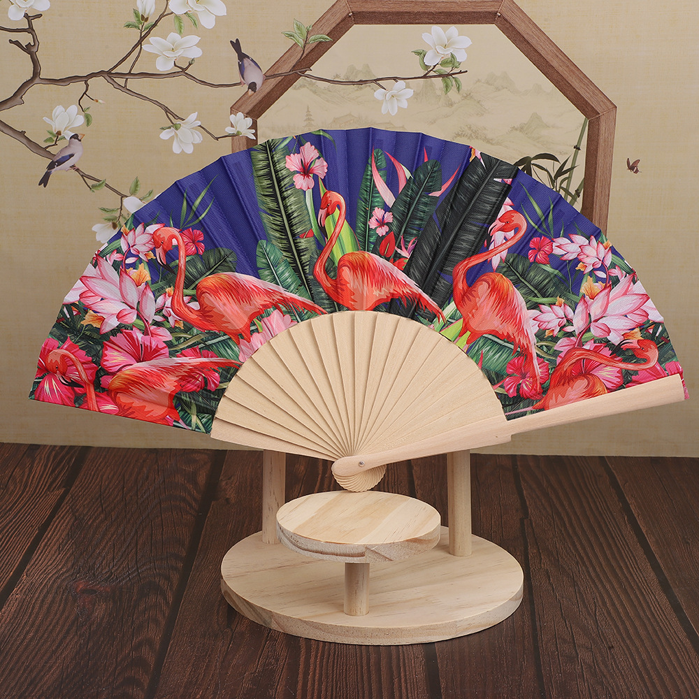 Ancient-style wooden folding fan manufacturer offers custom-made square dance fans, blank fans for Internet celebrities, and custom-made fans pic 7