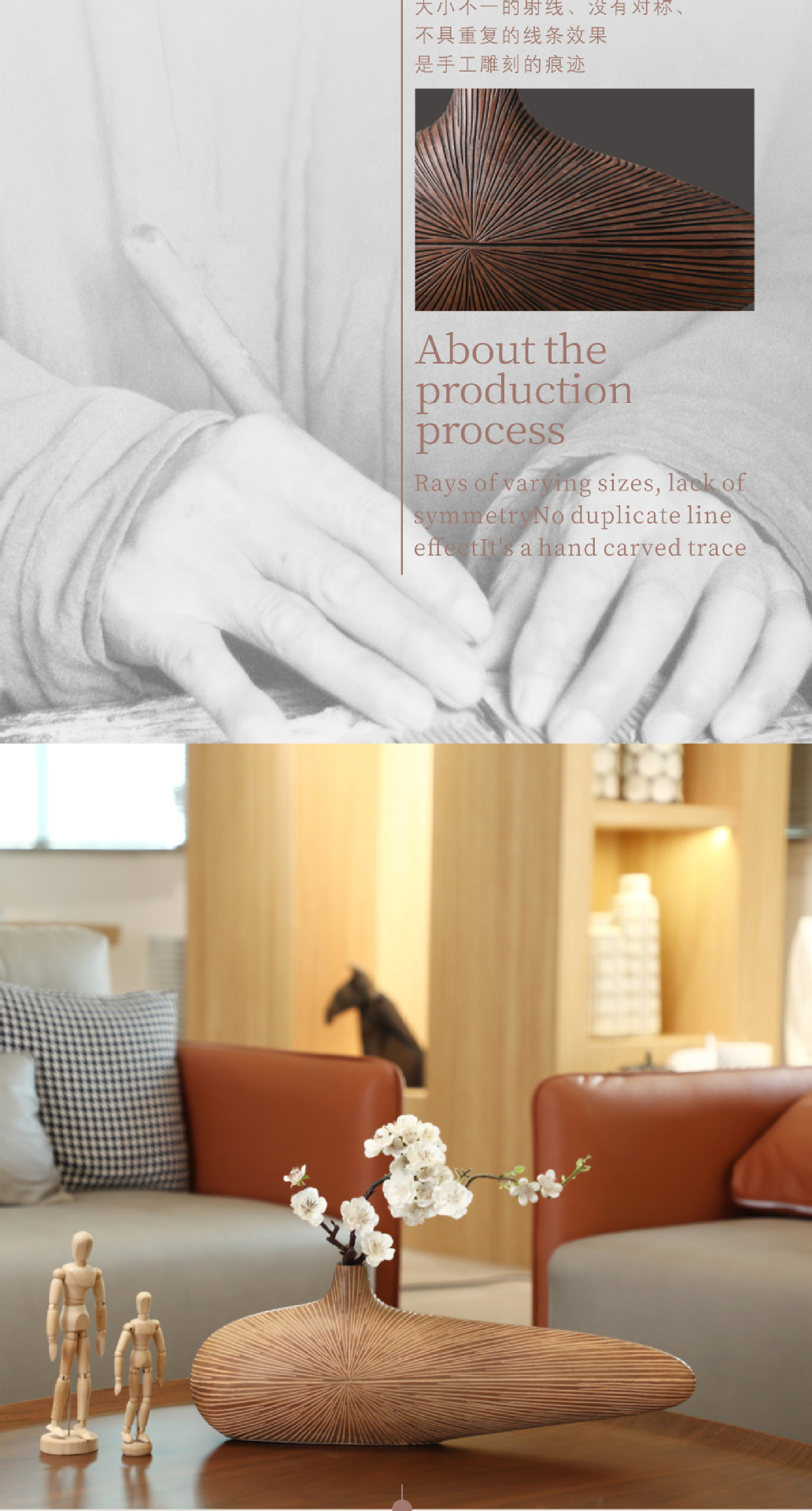 2026 New style resin creative desktop decorative vases, modern, simple and personalized soft furnishings pic 5