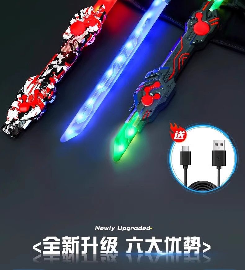 双头伸缩激光剑儿童玩具刀星球大战正版星际发光宝剑闪光男孩荧光详情3