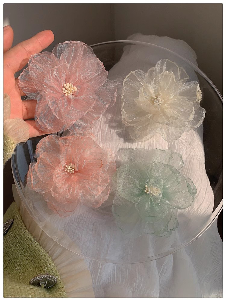 The color is super spring-like ~ Vacation-style large flower hair clip, side clip, new 2024 bangs hair accessory for women pic 15