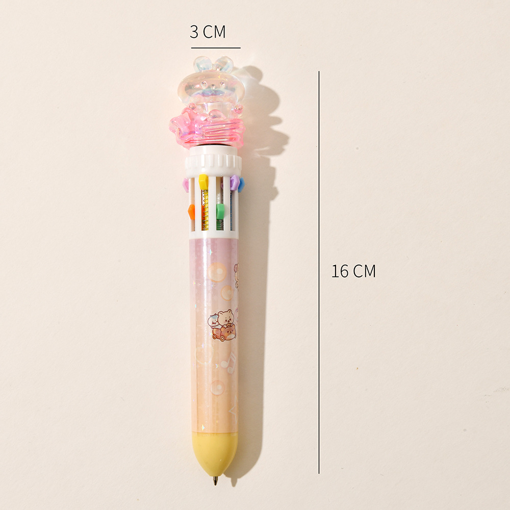 Chenxi Kawa Light Rotating Pen Fun Ten-color Press Ballpoint Pen can rotate multi-color planner pen 0.5mm pic 17