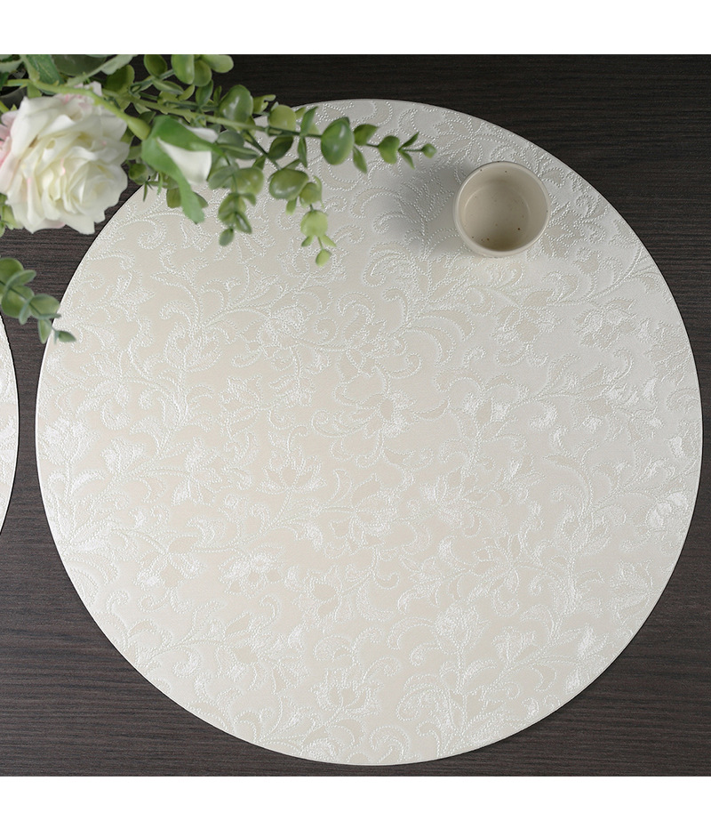 Circular patterned table mat, thickened anti-slip table mat, home office desk mat, simple style pic 12