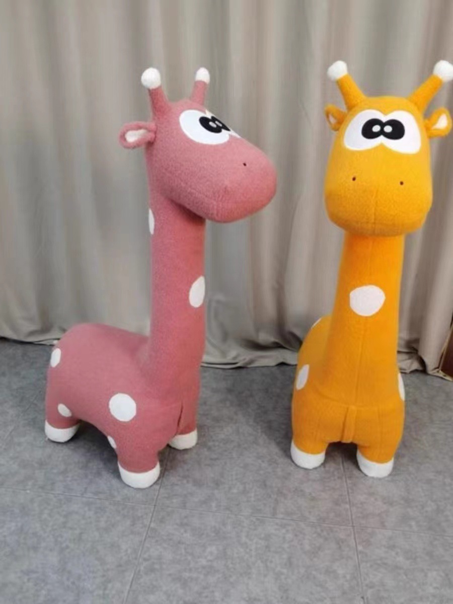 长颈鹿卡通换鞋凳家居摆件儿童沙发座椅礼品凳玩偶厂家详情9