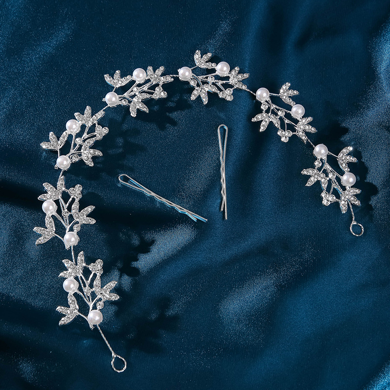 新款流行新娘头饰可爱百搭发带结婚饰品婚礼发带配饰头饰发箍详情7