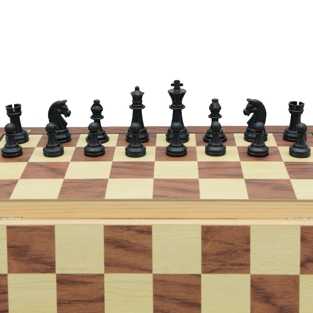 Wooden magnetic plastic chess pieces, foldable educational board game toys, direct sales, cross-border pic 8