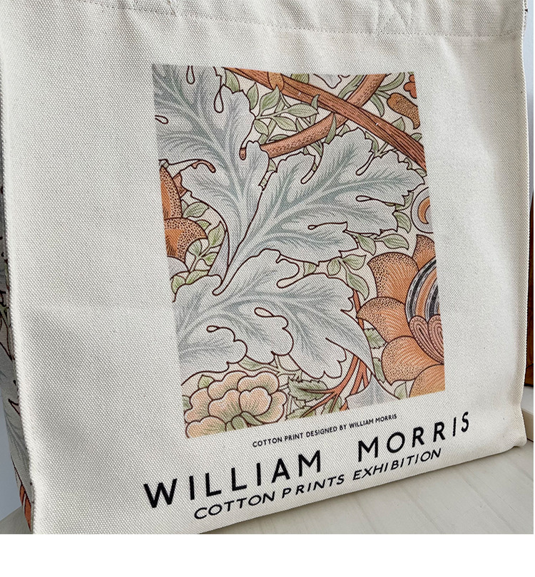 文艺风帆布包包大容量拉链单肩包外出手提袋便当包通勤妈咪包详情5