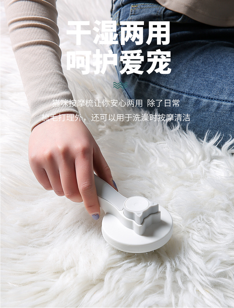 New cross-border pet cat comb, a special cat hair removal needle comb, a knotting comb, a cleaning, beauty and hair removal comb, a magic tool pic 3