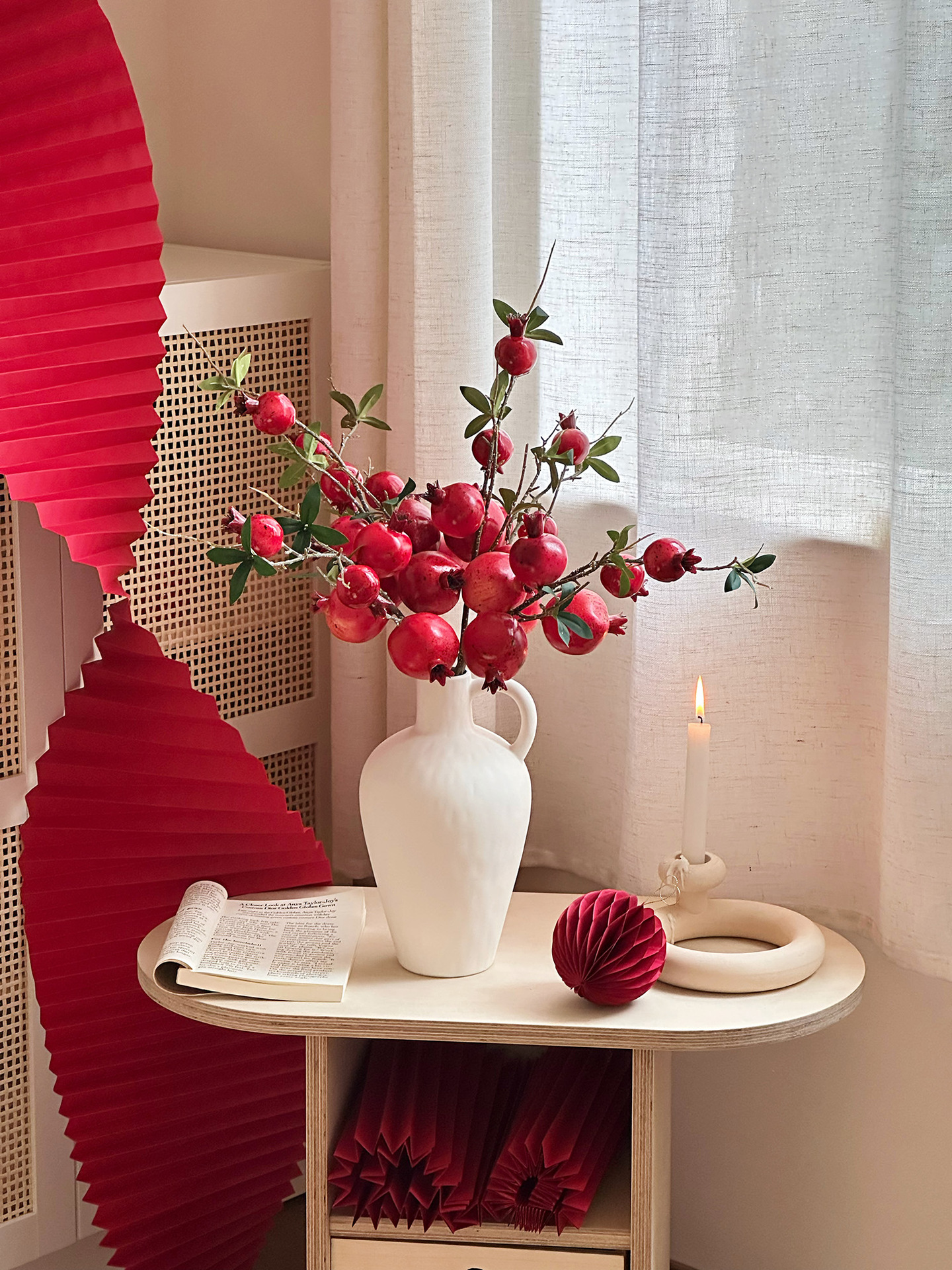 中式仿真石榴果实仿真花假花摆设年宵花喜庆过年客厅餐桌家居摆件详情9