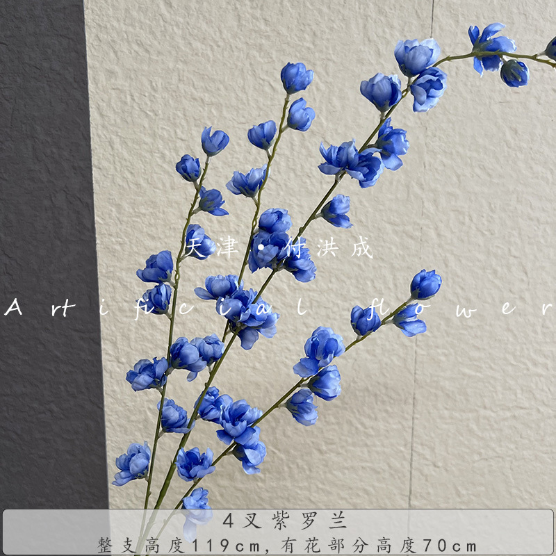 4-pronged violet, artificial rose, flying swallow, silk fabric, wedding hall, outdoor home decoration, ceiling flower wholesale bouquets pic 9