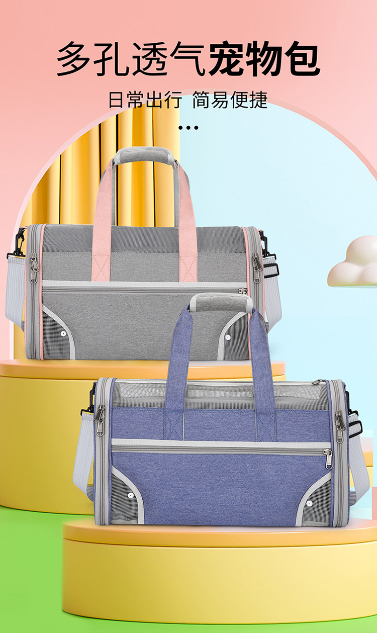 Cat bag, portable handbag for going out, breathable, spacious, fashionable dog bag, hand-held, space-style pet bag pic 1