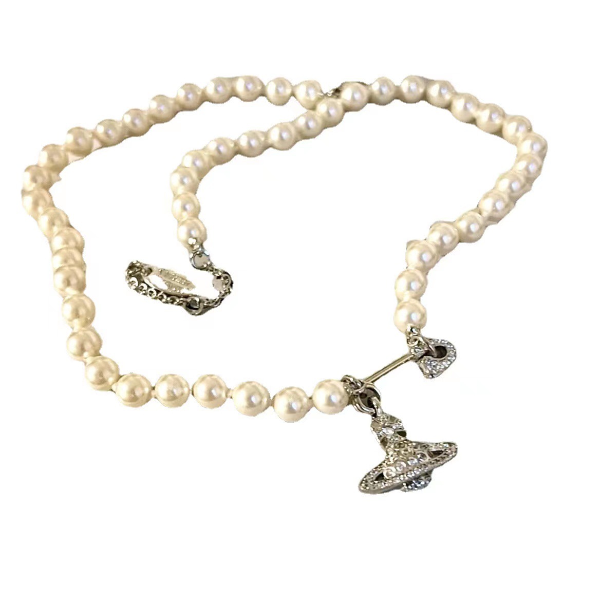 西太后Vivienne薇薇安土星珍珠项链锁骨链NANA朋克气质 ins颈链详情8