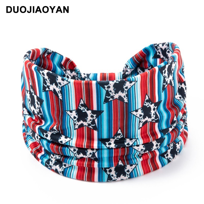 Wholesale of a variety of charming new sporty hair bands, edge knotted hair ties, colorful striped star headscarves, headbands and hair accessories pic 17