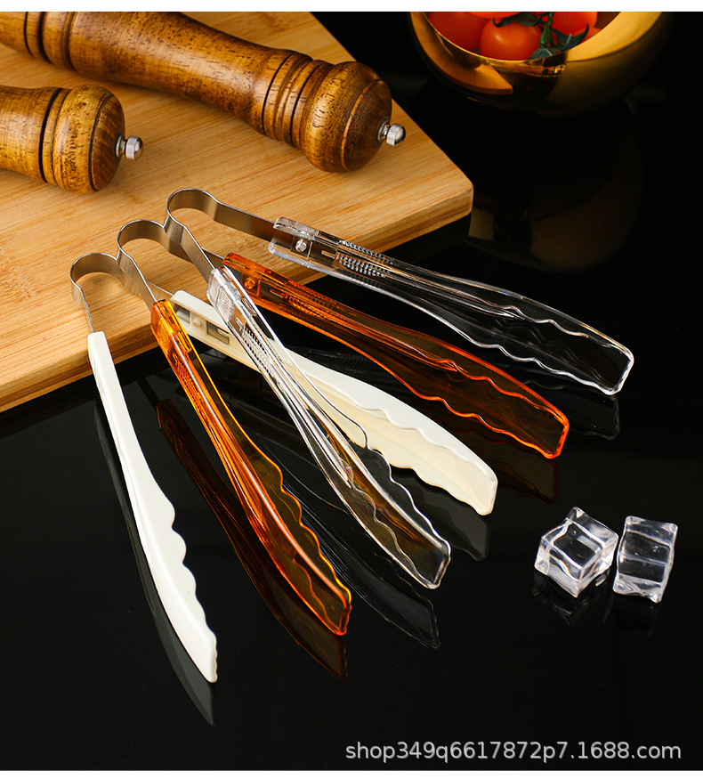 Extra-thick PC food clips, plastic clips, kitchen bread clips, cake clips, buffet clips, transparent white spicy hot pot clips pic 12