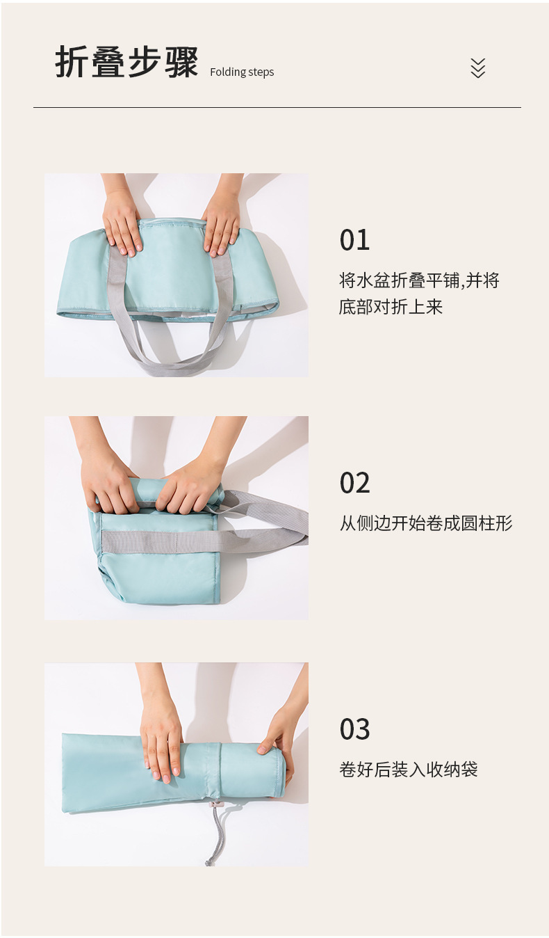 大容量带盖保温泡脚桶加厚珍珠棉防水水洗折叠旅行加强手提泡脚袋详情15
