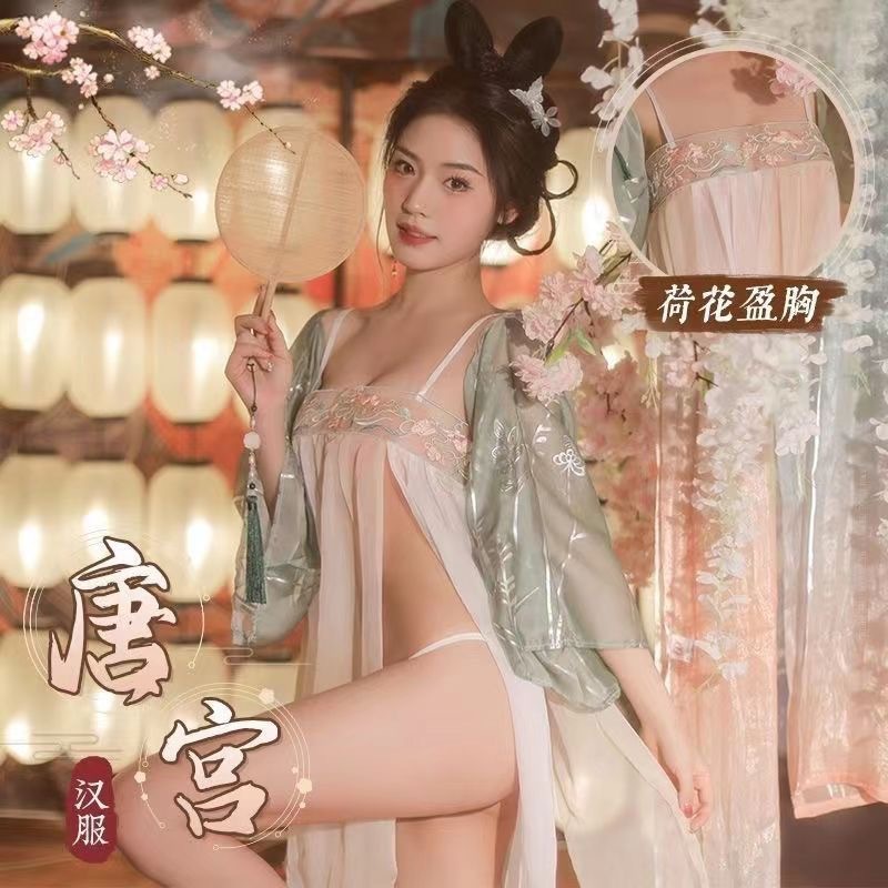 情趣内衣性感汉服古风纯欲肚兜诱惑激情新款宫廷风古典套装详情1