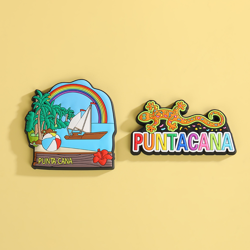 PVC soft rubber refrigerator stickers, tourist attraction souvenirs, three-dimensional refrigerator decoration pic 1