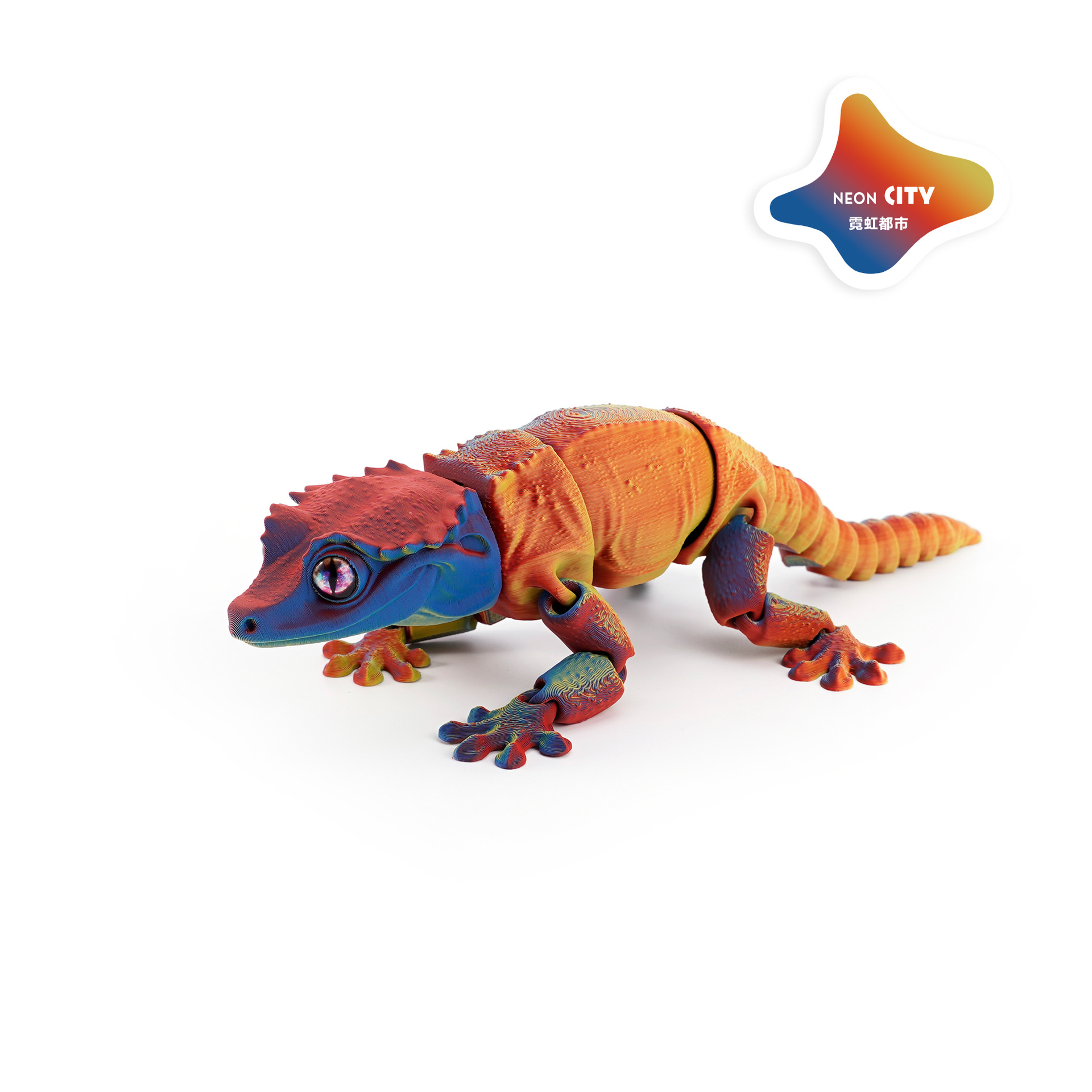 The 3D printed cross-border best-selling crested lizard animal figure-piece is cute and adorable. The lizard can move and features an integrated joint design pic 4