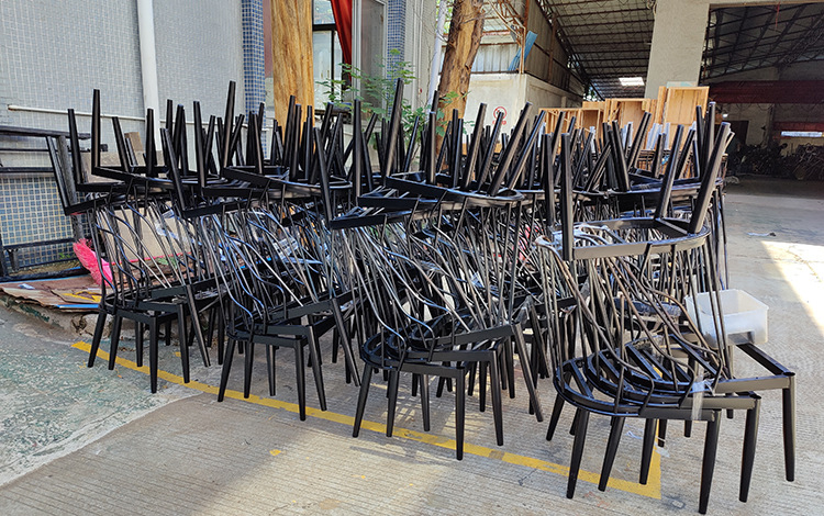 Star Outdoor wedding chairs, lawn wedding hotel cross-wood grain chairs, banquet soft packaging, event conference, restaurant backrest chairs pic 18