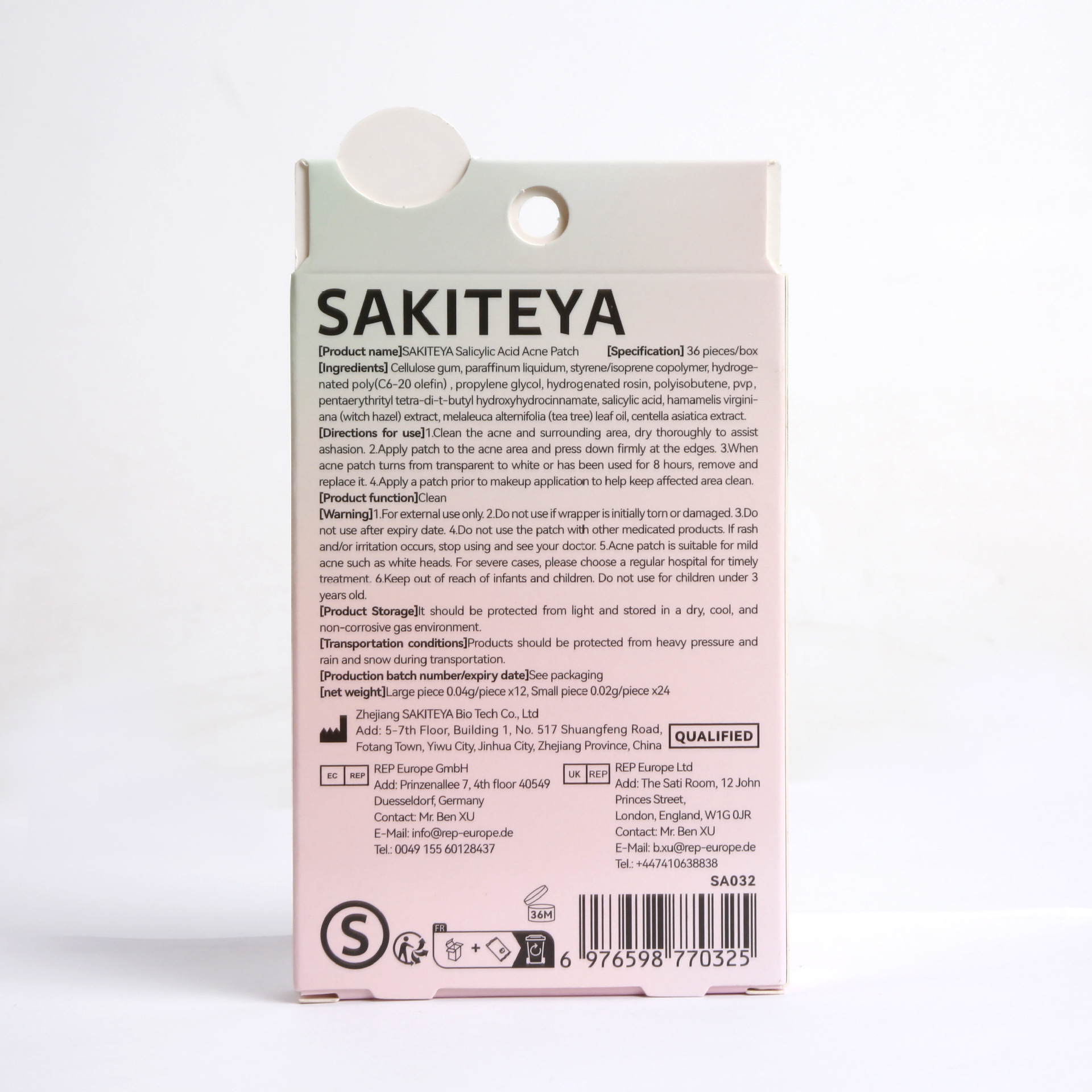 跨境出口英文痘痘贴隐形遮瑕透明日夜用36粒水杨酸超薄组合祛痘贴详情9