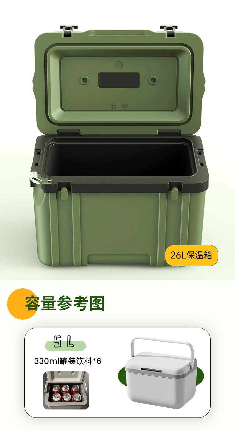 Outdoor insulated box, ice cube refrigeration, camping vehicle ice bucket, commercial stall fishing, portable food preservation freezer pic 8