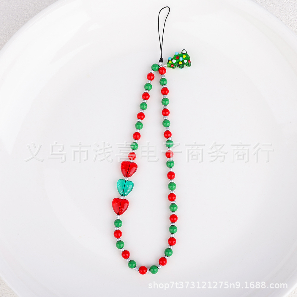 New Christmas bell DIY mobile phone chain pendant, anti-drop phone case accessory, office culture Christmas decoration pic 8