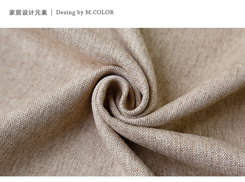Swan Cotton and linen modern and simple living room and bedroom curtains, solid color thickened fully blackout linen curtain fabric manufacturer for homestays pic 18