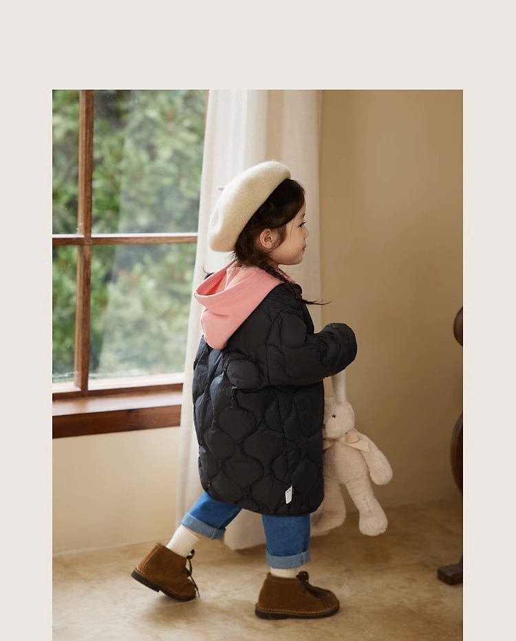 女童轻薄仿羽绒服女宝宝长短款2024秋季新款儿童时髦洋气纯色外套详情18