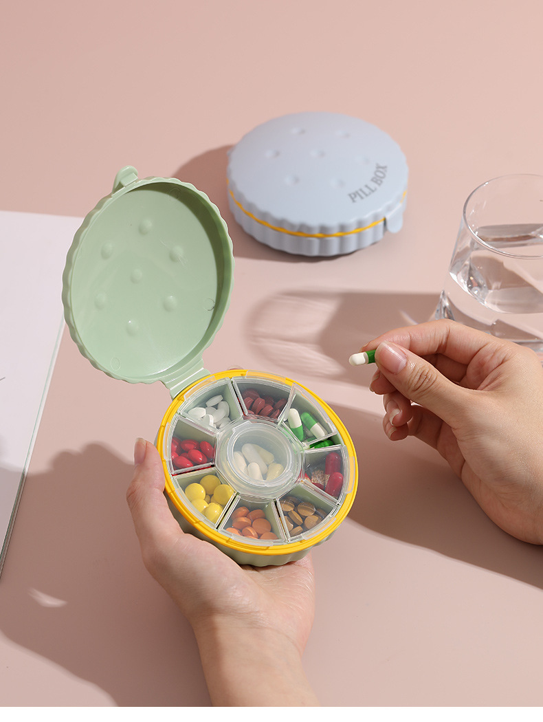Sealed moisture-proof multi-compartment small medicine box, household mini portable medicine box, pill packaging factory direct supply, cross-border pic 19