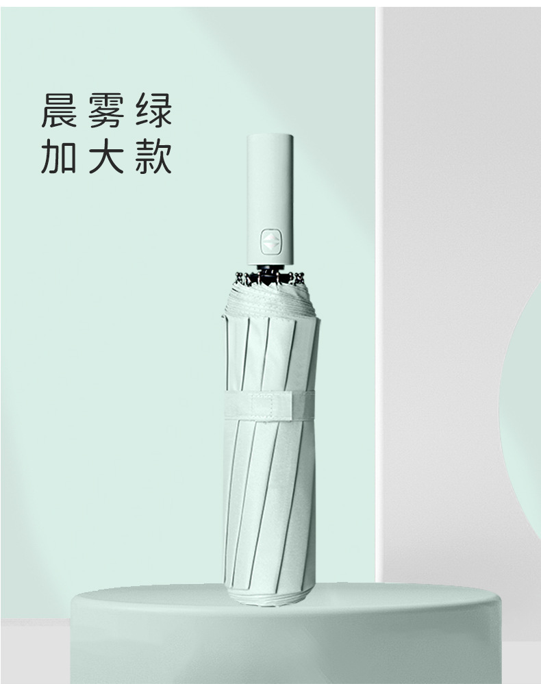 24骨全自动雨伞双人三折晴雨两用商务遮阳伞双龙骨可印制大量批发详情9