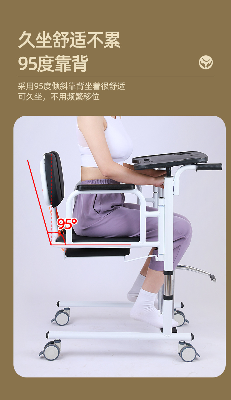 康益多移位机家用瘫痪卧床老人护理神器多功能液压升降推车洗澡椅详情28