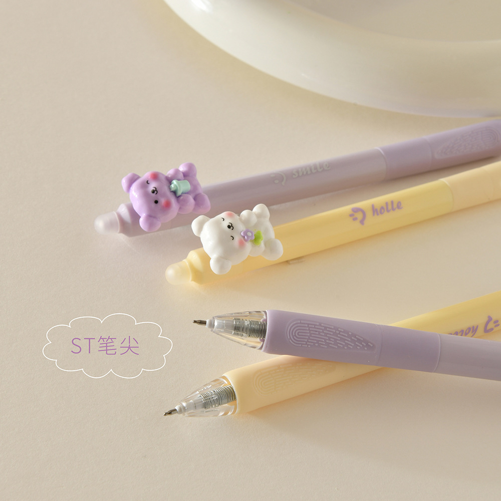 Chenxi Little Bear is so good. It can be erased by pressing. The gel pen has a soft grip and a crystal blue core. It has a high appearance level. The practice pen ST is very smooth pic 15