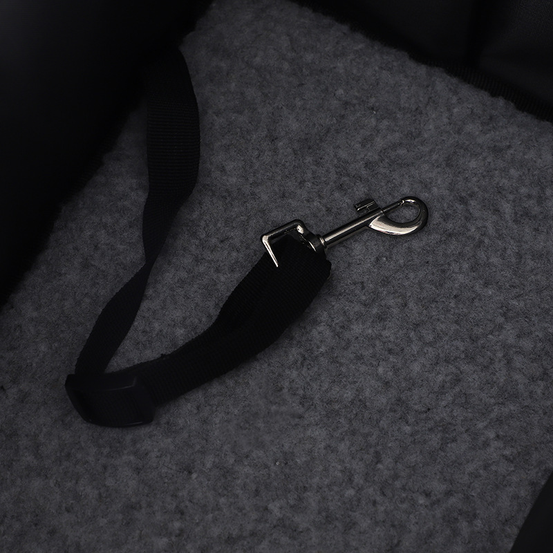 Rongka Pet Cross-border Car Center console front car Bag, simple solid color lambskin pet bag, safe and portable for going out, cat and dog bed pic 8