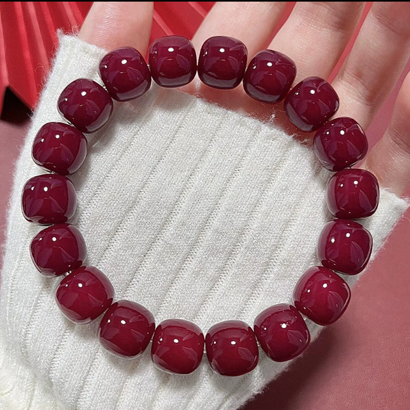 阴皮渐变绿白玉菩提子手串女小青柠绕指柔文玩菩提根佛珠菩提学生详情14