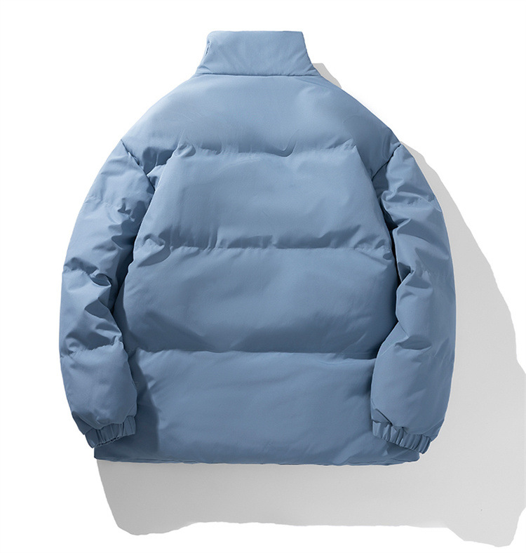 新款羽绒棉服男士外套冬季棉衣加厚潮牌大码立领宽松纯色情侣棉袄详情12