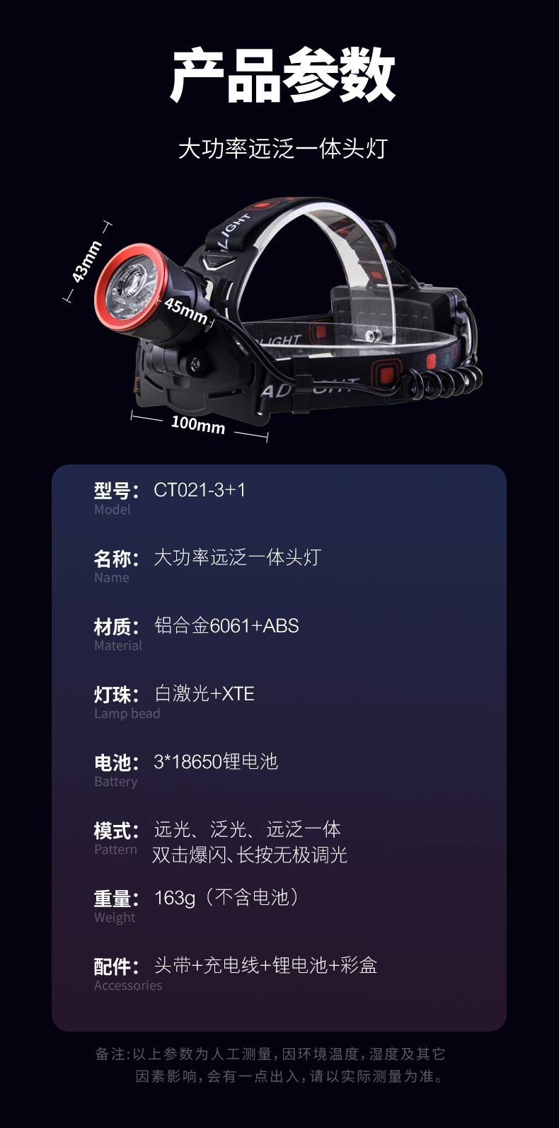 Pailide Cross-border 3+1 headlamp with long-range flashing integrated high-power strong light ultra-bright aluminum alloy for outdoor night fishing and cycling pic 9