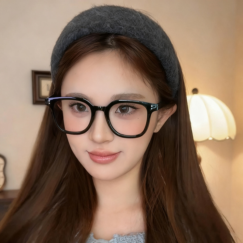 超厚实毛毡毛绒宽边高颅顶发箍女日常外戴发卡秋冬氛围感气质头箍详情3