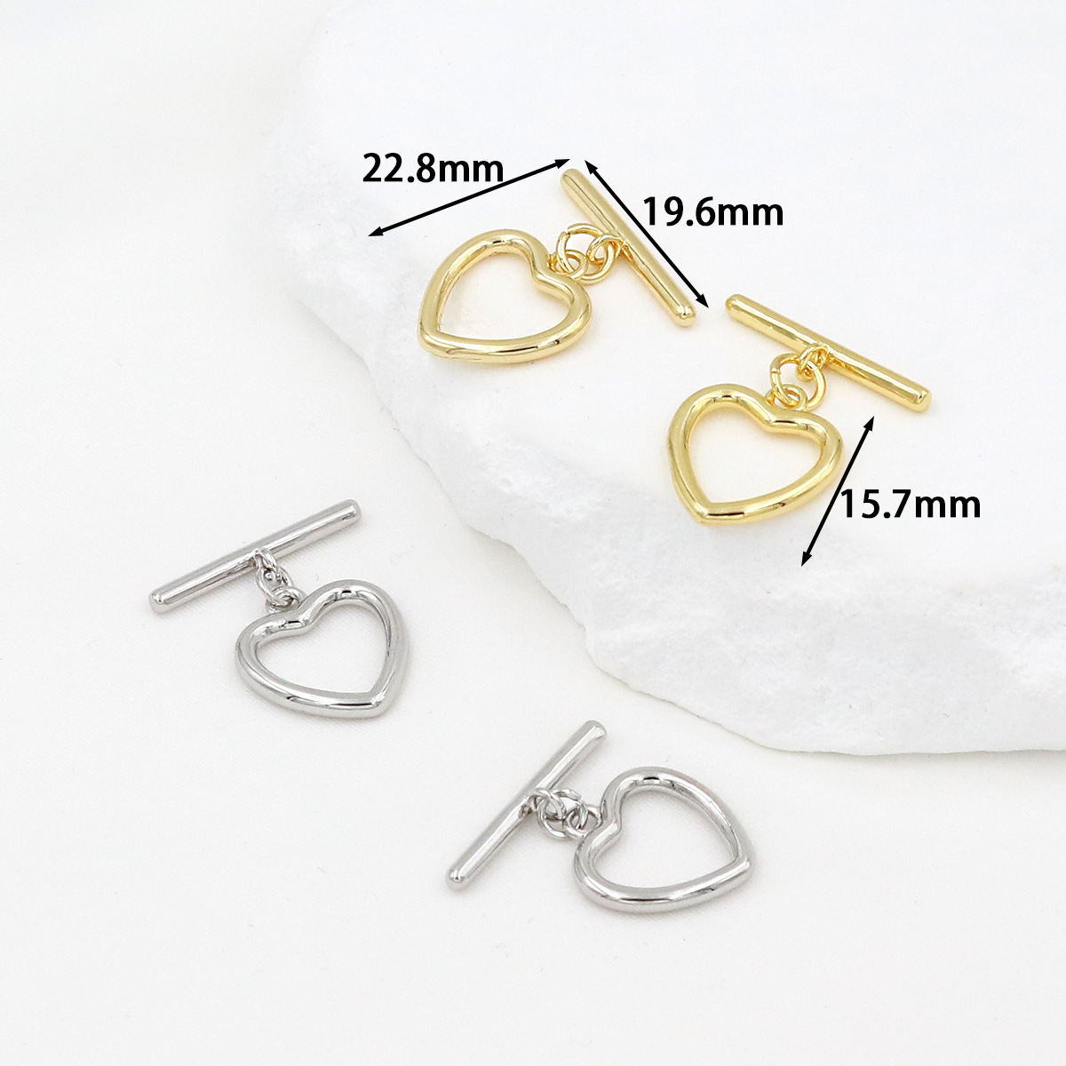 Color-preserving pure copper plated with 18K real gold OT clasp necklace bracelet ending connection clasp diy accessory factory B65 pic 16