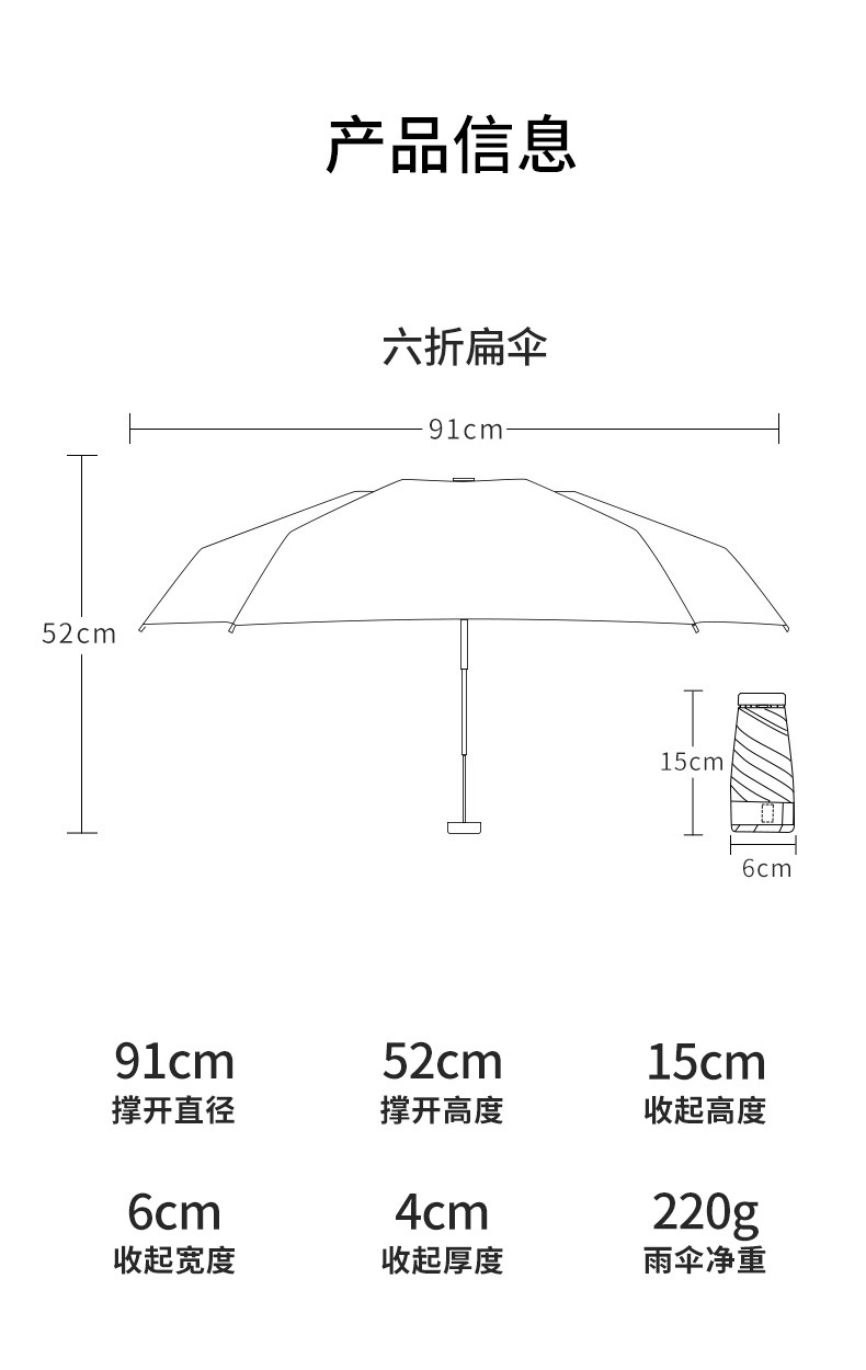 黑胶防晒紫外线遮阳伞迷你折叠雨伞小巧便捷胶囊晴雨伞六折太阳伞详情53