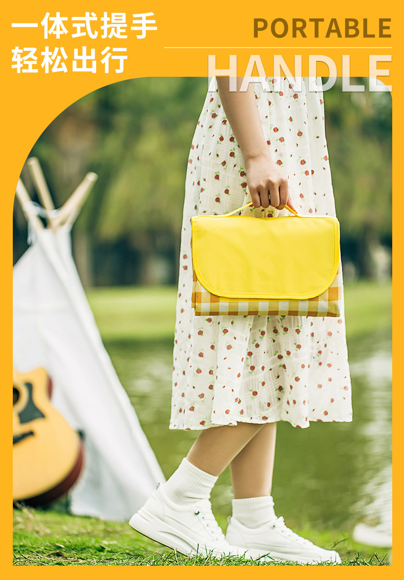 野餐垫防水加厚便携式户外郊游野炊地垫超厚草坪春游沙滩防潮垫子详情11