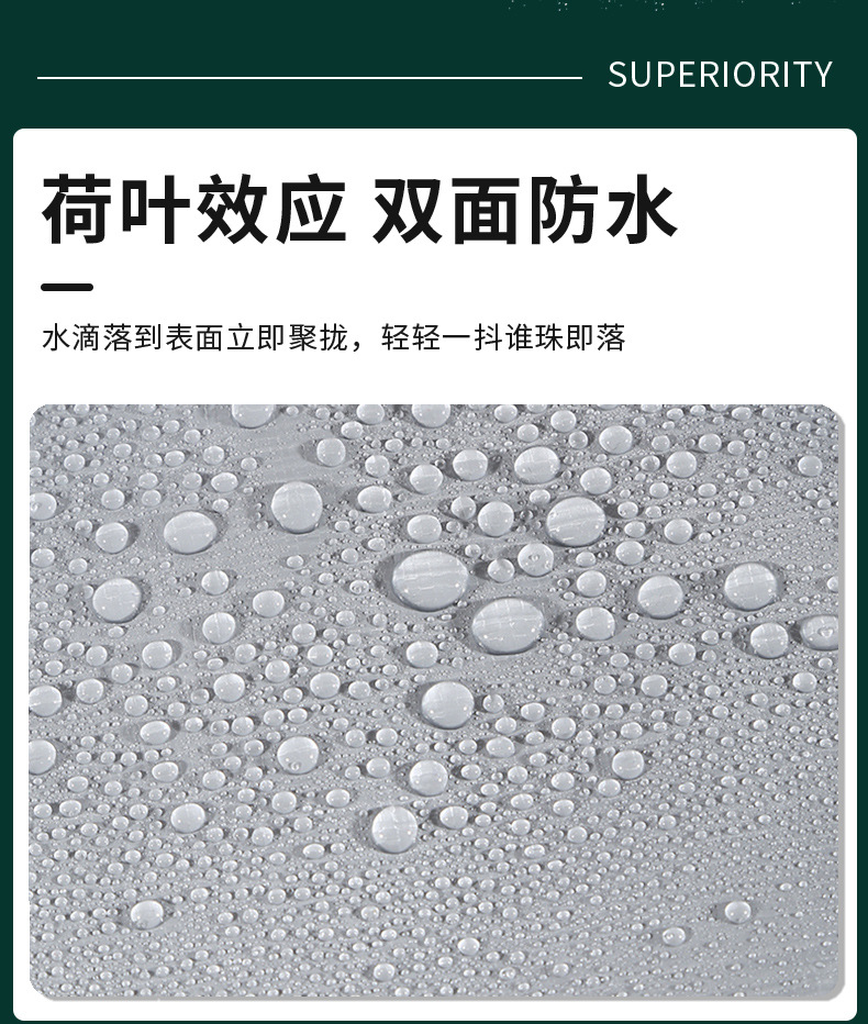 加厚军绿银防雨布防水布货车篷布菜棚雨棚雨布户外露营帐篷遮阳布详情6
