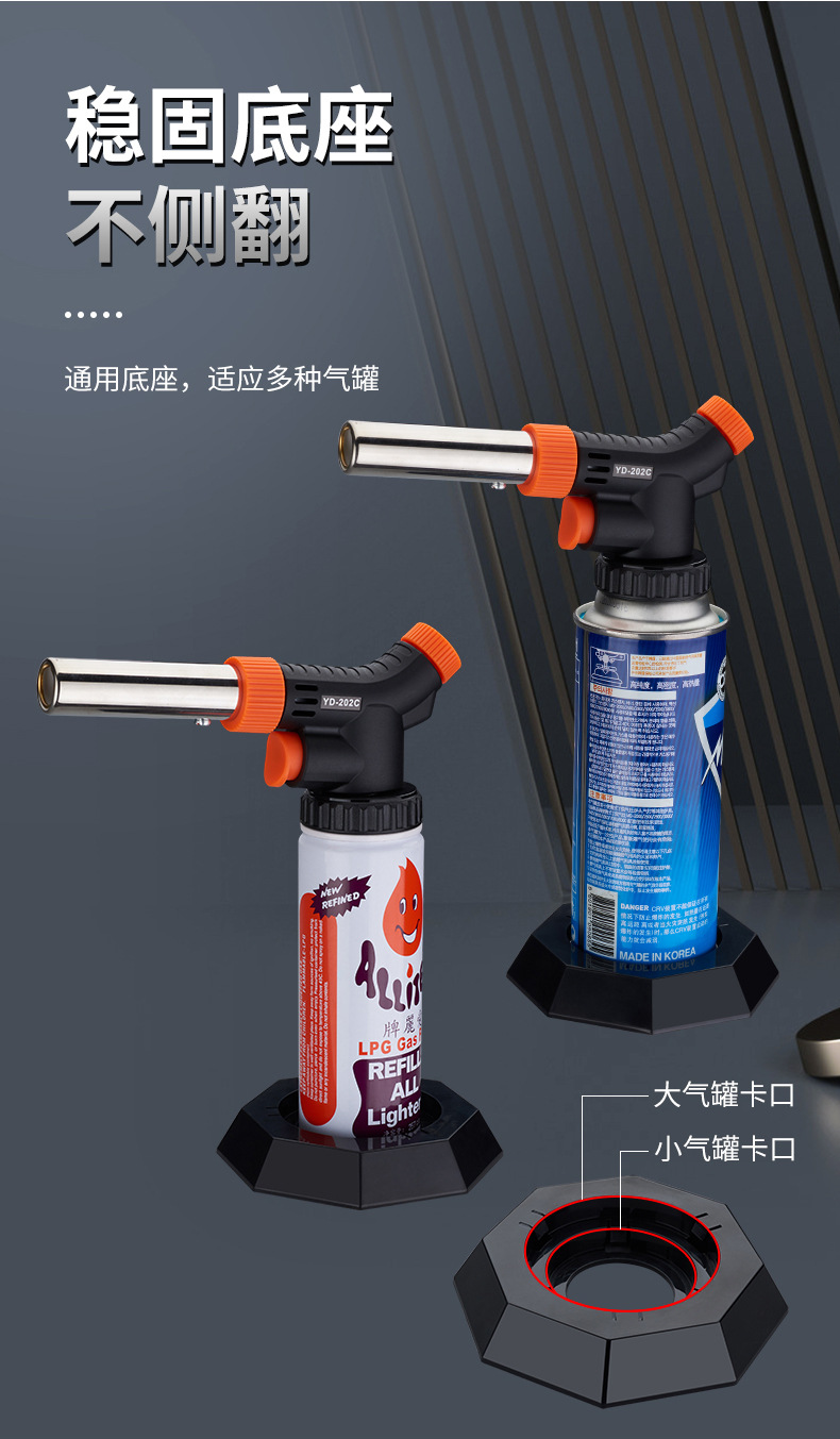 新款多气通用卡式喷枪 便捷户外喷枪焊枪 可倒置 可调火喷头TORCH 详情16